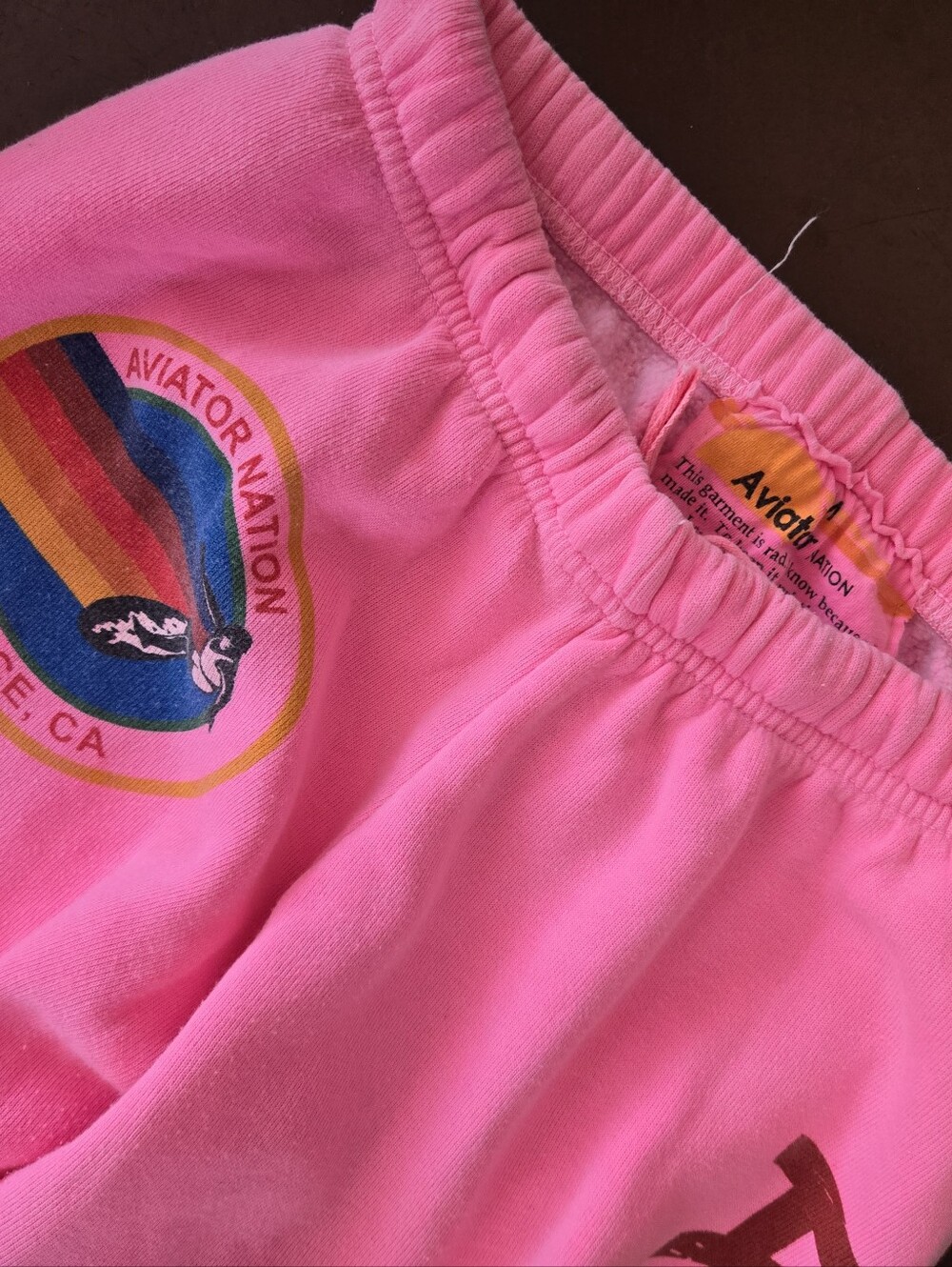 2 Aviator Nation Joggers: Vintage wash Pink + Camo Fits Small 25-27 Waist - Picture 8 of 9